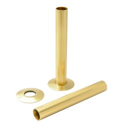 Roma 18mm x 130mm Pipe Sleeves - Polished Brass