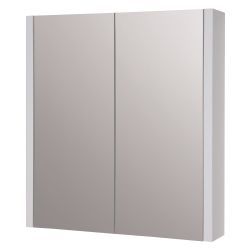 Kartell Purity 600mm 2 Door Mirrored Cabinet - White Gloss
