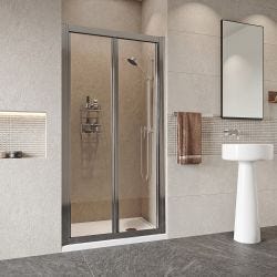 Roman Haven Framed Bi Fold Shower Door 1000mm - Chrome