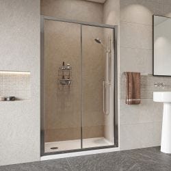 Roman Haven Framed Sliding Shower Door 1100mm - Chrome