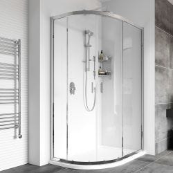 Roman Haven8 Double Door Offset Quadrant Shower Enclosure 800mm x 1000mm - Chrome