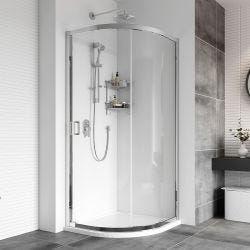 Roman Haven8 Single Door Quadrant Shower Enclosure 900 x 900mm - Chrome