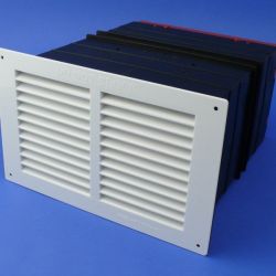 Rytons TCL18 9" × 6" Ventilation Set with White Louvre Grill