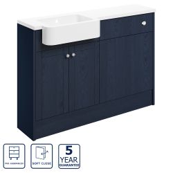 Serene Ambergate 1242mm Basin & Toilet Unit Pack Left Hand - Indigo Ash