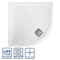 Serene Prism Anti-Slip Ultra-Slim Offset Quadrant Right Hand Shower Tray 1200mm x 900mm