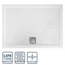 Serene Prism Anti-Slip Ultra-Slim Rectangular Shower Tray 1000mm x 800mm