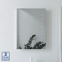 Serene Ayna 600mm x 800mm Battery Operated Front Lid LED Mirror