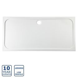 Serene Prism 45mm Rectangular Shower Tray & Waste 1800mm x 800mm - White