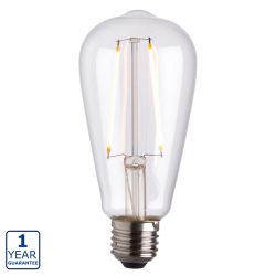 Serene E27 LED Filament Pear Light Bulb