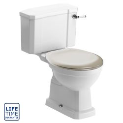 Serene Florence Close Coupled Toilet & Matt Latte Soft Close Seat