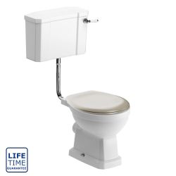 Serene Florence Low Level Toilet & Matt Latte Soft Close Seat