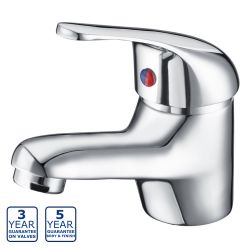 Serene Glama Cloakroom Basin Mixer with Click Clack Waste - Chrome