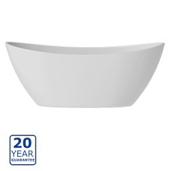 Serene Jessica Freestanding Double Ended Bath 1700mm x 780mm - Grey