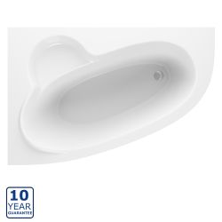 Serene Keitaro Offset Corner Bath & Legs 1500mm x 950mm - Left Hand