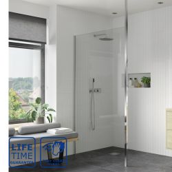 Serene Optimum Wetroom Panel & Floor-to-Ceiling Pole 800mm

