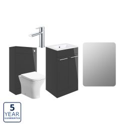 Serene Oxford 510mm Anthracite Furniture Pack With Chrome Finishes