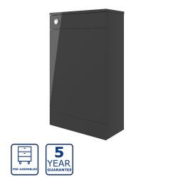 Serene Oxford 500mm Floor Standing WC Unit - Anthracite