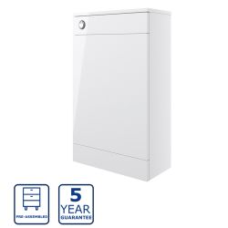 Serene Oxford 500mm Floor Standing WC Unit - White Gloss