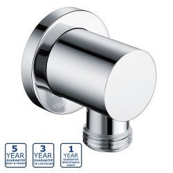 Serene Round Wall Outlet Elbow - Chrome
