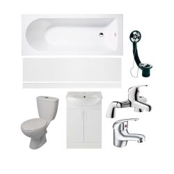 Serene Swansea 2GO Full Suite with Bath & Chrome Finishes