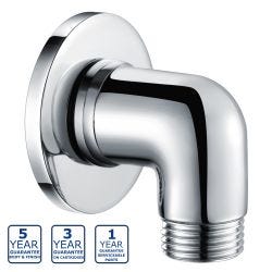 Serene Traditional Wall Outlet Elbow - Chrome