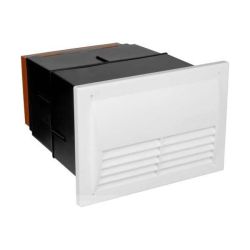 Stadium BM720 Anti Draught Black Hole Vent with a White Grille