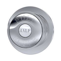 Nuie Chrome & White Dual Flush WC Push Button