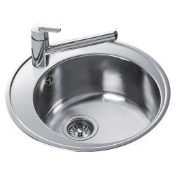 Teka Centroval 45 Stainless Steel Round Inset Sink with 1 Bowl & Waste Kit 510mm