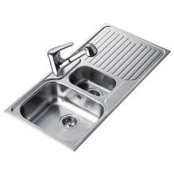 Teka Princess Stainless Steel Inset Sink with 1.5 Bowl, Drainer & Waste Kit 1000mm