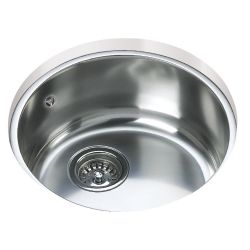 Teka Stainless Steel Round Undermount Sink with 1 Bowl & Waste Kit 390mm BE 039