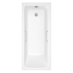 Tissino Lorenzo Standard Single Ended Bath with Handles 1600mm x 700mm - White