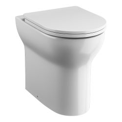 Tissino Nerola Rimless Back to Wall Comfort Height Toilet & Slimline Seat - Chrome Hinges