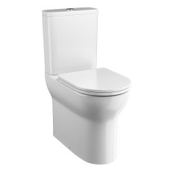 Tissino Nerola Rimless Close Coupled Comfort Height Toilet & Slimline Seat - Chrome Hinges