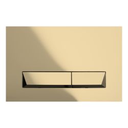 Tissino Rocco2 Quadrato Wall Flush Plate - Brushed Brass