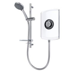 Triton Amore Digital Electric Shower 9.5kW with Riser Kit - White Gloss 
