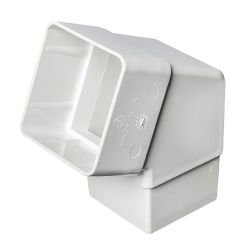 White 68mm Square Rain Water 112 Degree Offset Bend