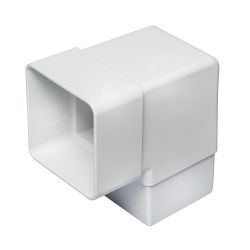 White 68mm Square Rain Water 90 Degree Offset Bend