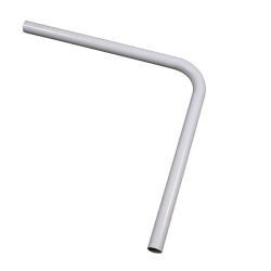 White Low Level Flush Pipe 24 Inch x 18 Inch