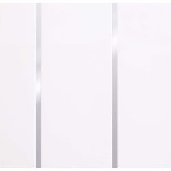 Ceiling & Wall Panels x 4 2700mm x 200mm - White Silver Embedded 7.5mm