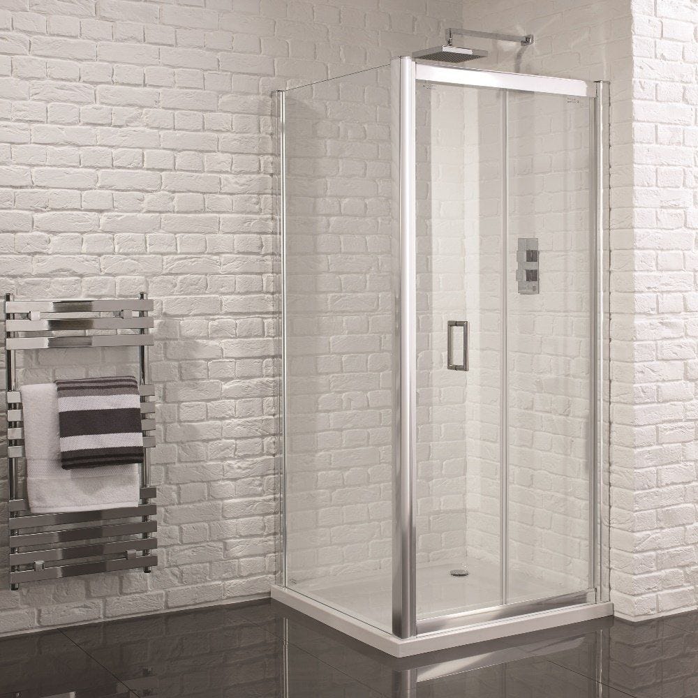 800 mm Bifold Shower Enclosure Door 6 mm Safety Glass Frameless Reversible Folding Shower Cubicle Door 