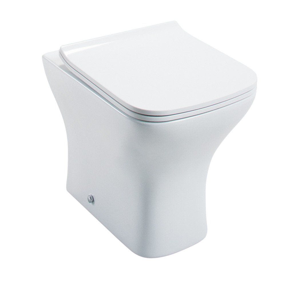 Cassellie Daisy Lou Ceramic Back To Wall Toilet Pan With Soft-Close Seat 