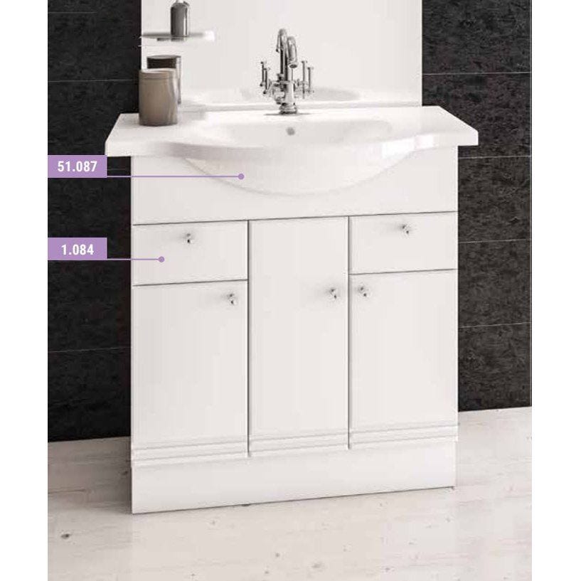 Drawer Vanity Unit With Basin White, Purple Bathroom Vanity Units