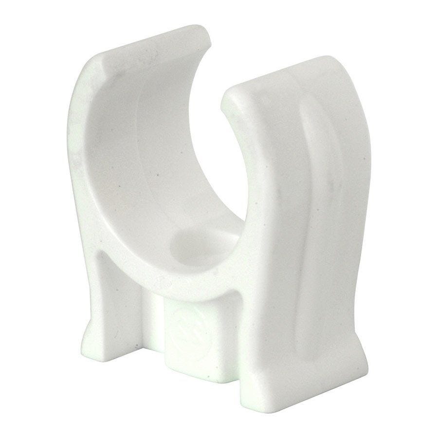 Open White 15mm 5/8" Pipe Double Plumbing Central Heating Pipe Clips Snap-in