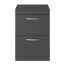 Nuie Athena 600mm 2 Drawer Floor Standing Cabinet & Worktop - Gloss Grey