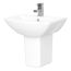 Nuie Assembly 600mm 1 Tap Hole Basin & Pedestal