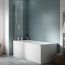 Nuie Acrylic 700mm P-Bath End Panel - Gloss White