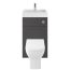 Nuie Athena 500mm Floor Standing 2 in 1 Toilet And Vanity Unit - Gloss Grey