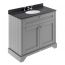 Hudson Reed Old London 1000mm Cabinet & 3TH Basin with Black Marble Top - Storm Grey