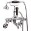 Hudson Reed Topaz Dome Black Crosshead Wall Mounted Bath Shower Mixer - Chrome