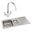 Abode Connekt Stainless Steel 1.5 Bowl Inset Sink 860mm & Astral Mixer Tap